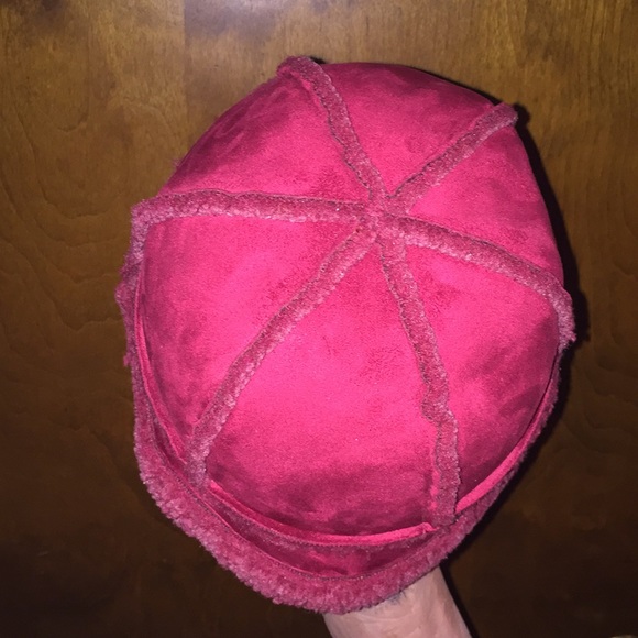 Lands End Sz S/20” suede hat w comfy, warm inner - Picture 3 of 4